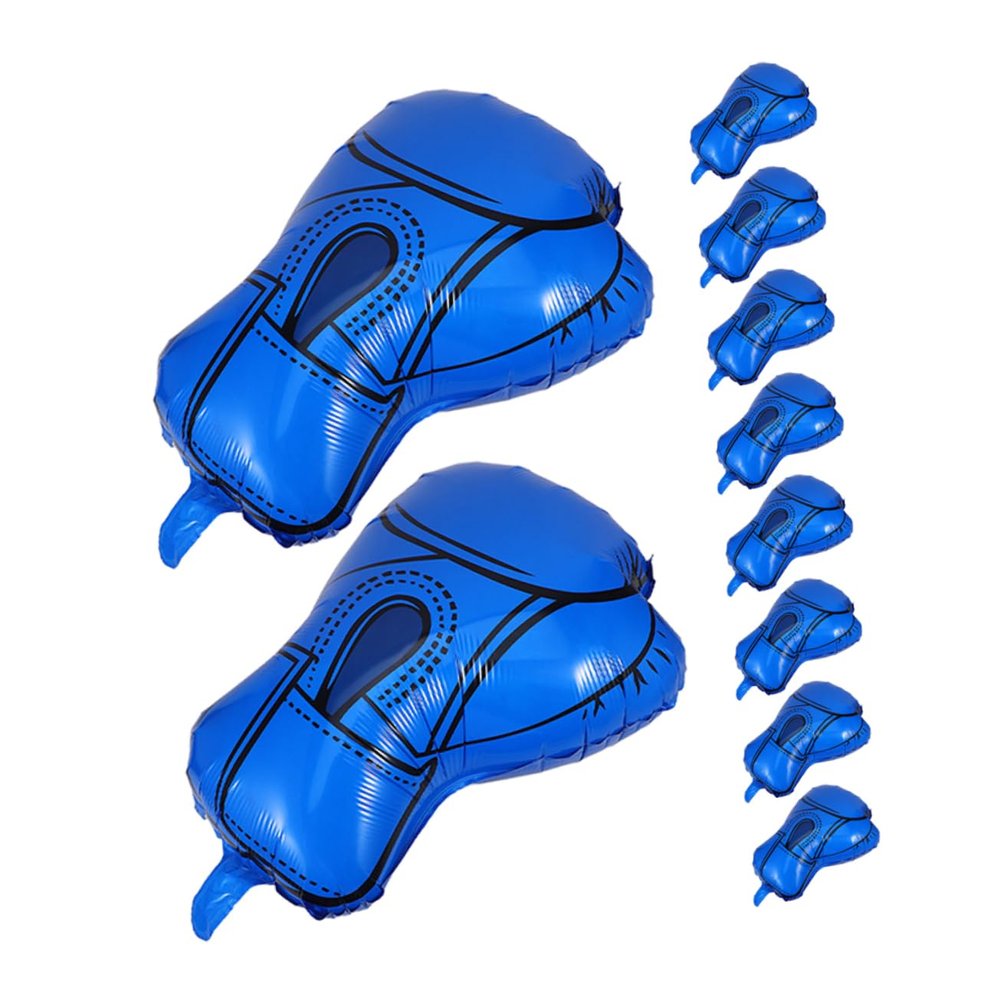 10Pcs Boxing Gloves Balloons Vibrant Aluminum Foil Decorations for Sports Birthday Parties Wrestling Events and Celebrations Self Sealing Design for All Ages