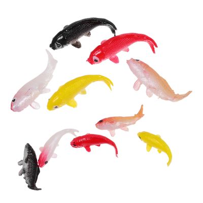 Abaodam 10Pcs Miniature Koi Fish Figurines Realistic Resin Fish Tank Decorations for Aquariums Ponds and Fairy Gardens Assortment of Simulated Fish for Charming Outdoor