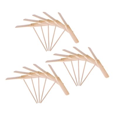 LIOOBO 15pcs Wooden Dragonfly Toy Set for Boys and Girls Handcrafted Flying Toys Interactive Educational Games for Family Fun