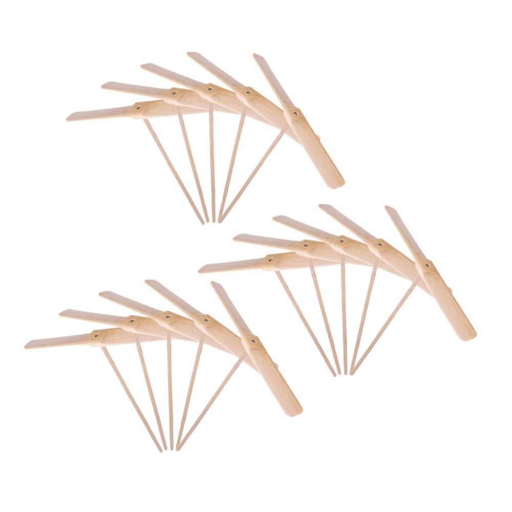 LIOOBO 15pcs Wooden Dragonfly Toy Set for Boys and Girls Handcrafted Flying Toys Interactive Educational Games for Family Fun