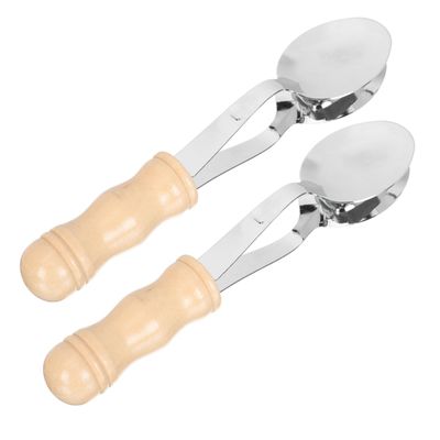 2pcs Musical Spoons Portable Percussion Instrument for Outdoor Fun Crisp Sound Metal Spoons for Parties Gatherings Music Exploration for All Ages