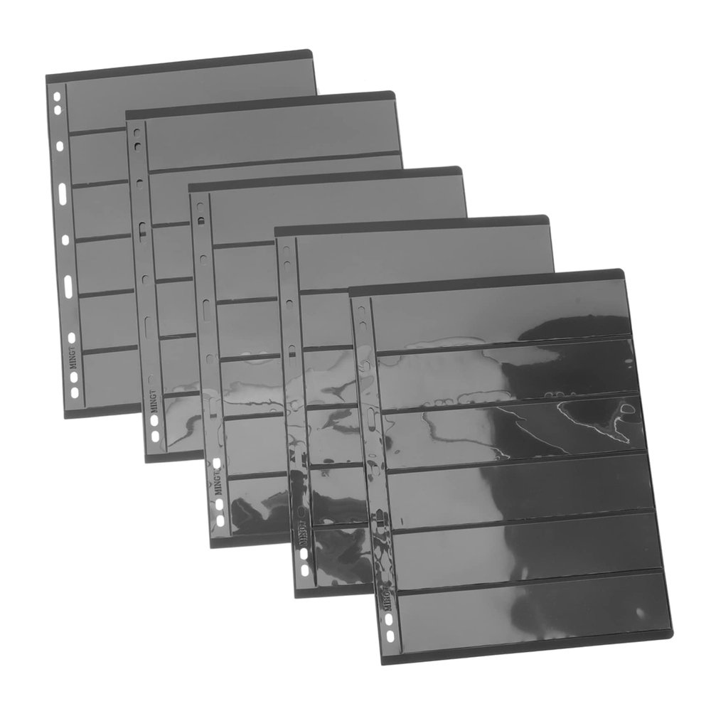 Uonlytech 10-Pack PVC Stamp Collecting Pages Double-Sided Stamp and Coin Holder for Hobbyists and Collectors Convenient Storage for Albums and Binders