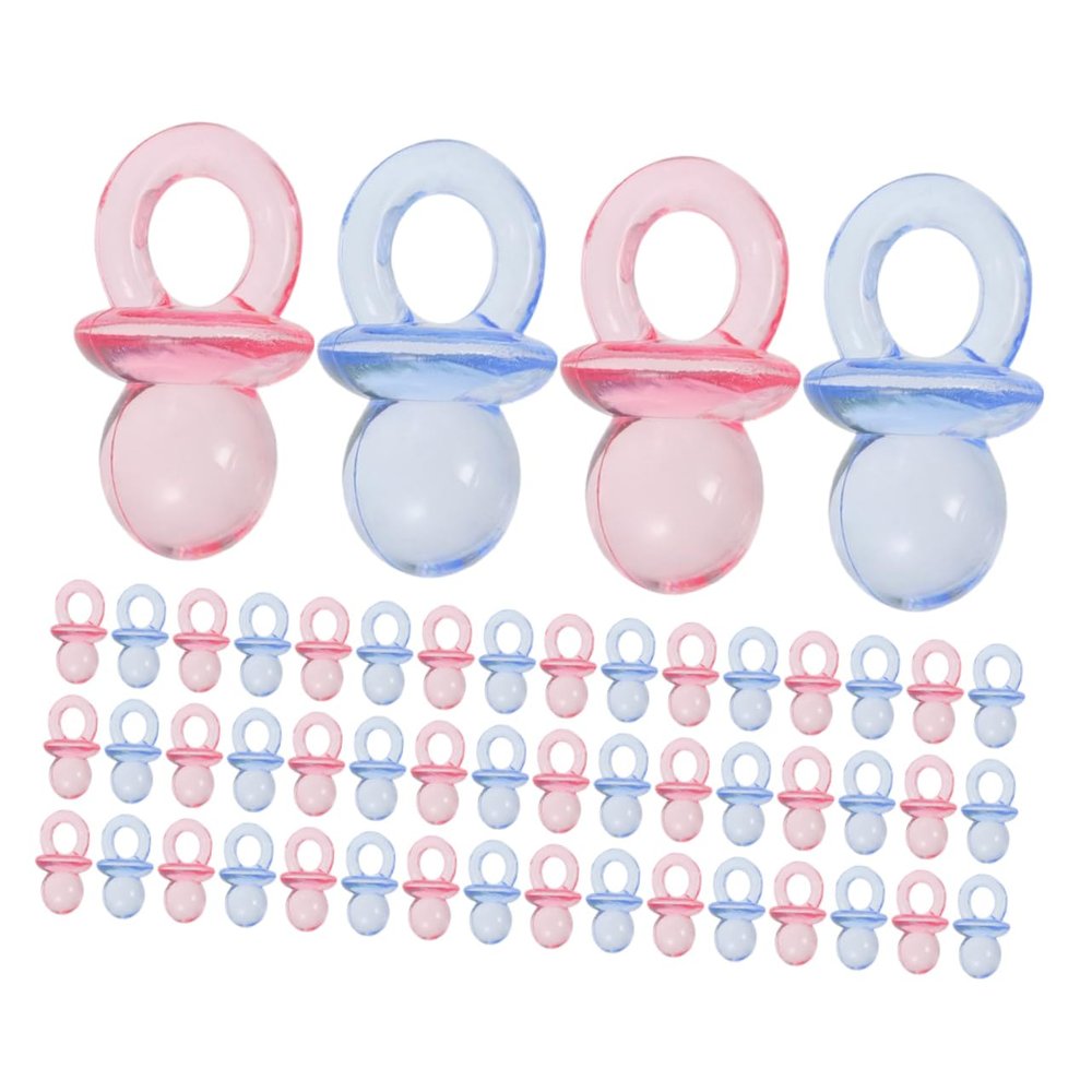 200pcs Acrylic Pacifier Decoration Pacifier Shower Game Table Pacifier Decor Pacifier Party Favors Pacifier Table Decoration Shower Pacifiers Mini Pacifiers Plastic