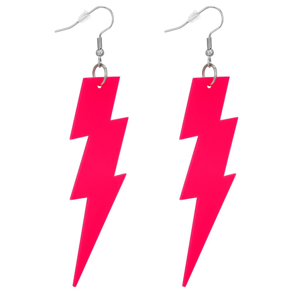 W WIDMANN MILANO Party Fashion - Blitz Earrings Fashion Jewellery Accessory for 80s Party, standard size, Iron Polypropylene