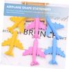 15Pcs Airplane Shaped Student Erasers Cute Stationery for Classroom Rewards Design for Back to Included view 2
