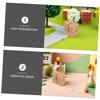 4pcs Miniature Hay Bales: Fake Mini Bales Tiny Hayrick House Decoration Seasonal Displays for DIY Craft Autumn Harvest Dollhouse Farm Models 2x2x3cm view 3
