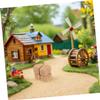 4pcs Miniature Hay Bales: Fake Mini Bales Tiny Hayrick House Decoration Seasonal Displays for DIY Craft Autumn Harvest Dollhouse Farm Models 2x2x3cm view 4