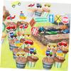 20Pcs Cartoon Car Cake Picks Fun Cake Toppers for Birthday Parties Decorations for Cupcakes Party Favors for Celebrations view 4