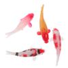 Abaodam 4pcs Mini Koi Fish Mini Goldfish Figurines Miniature Koi Fish Tiny Goldfish Realistic Carp Figurines for Dollhouse Garden Aquarium Tank Display view 1