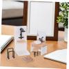 1 Set Scale Dollhouse Accessories with Shower Wash Basin Stool Towel Rack More DIY Dollhouse Furniture for Creative Play view 3