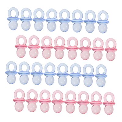 200PCS Mini Acrylic Pacifiers for Showers Gender Reveal Parties Transparent Table Scatter Decorations for Boys Fun Party Favors Supplies