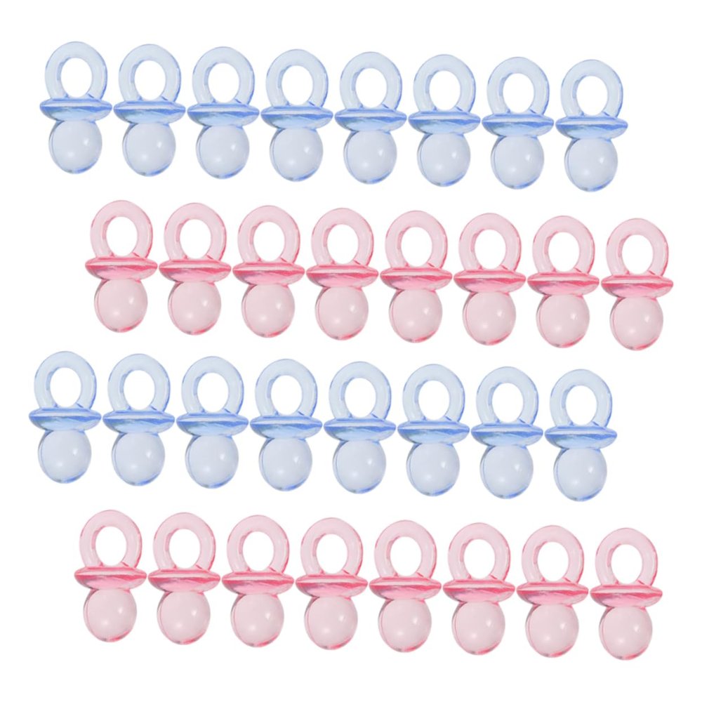 200PCS Mini Acrylic Pacifiers for Showers Gender Reveal Parties Transparent Table Scatter Decorations for Boys Fun Party Favors Supplies