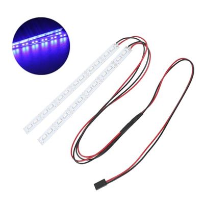 Authticar 24 LEDs Chassis Light Aluminum Alloy Decorative Light Bar for 1/10 1/8 Scale RC Model On Off Road Car (Blue)