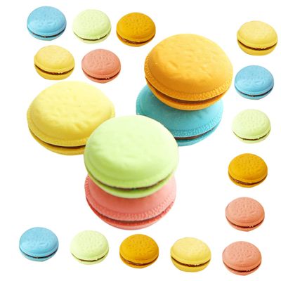 4 Boxes Lovely Macaron Erasers of Cartoon Pastry Erasers for School Supplies Lightweight and Easy to Use for Students and Classroom Decoration