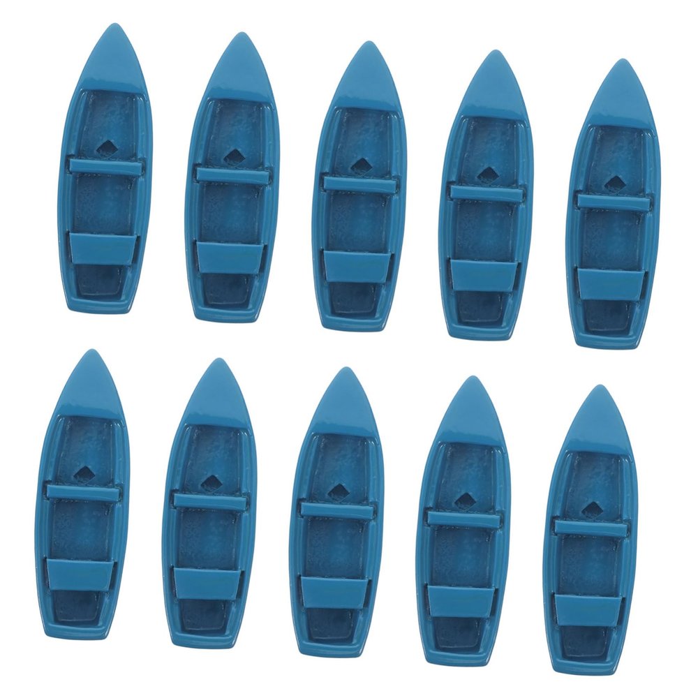 HANABASS 10Pcs Miniature Yacht Decor High Detail Boat for Fairy Garden Coastal Home Decor Accessories for Nautical Microlandscape Display
