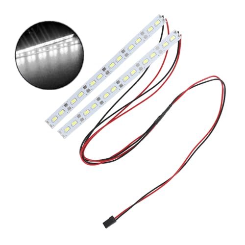 Authticar 24 LEDs Chassis Light Aluminum Alloy Decorative Light Bar for 1/10 1/8 Scale RC Model On Off Road Car (White)