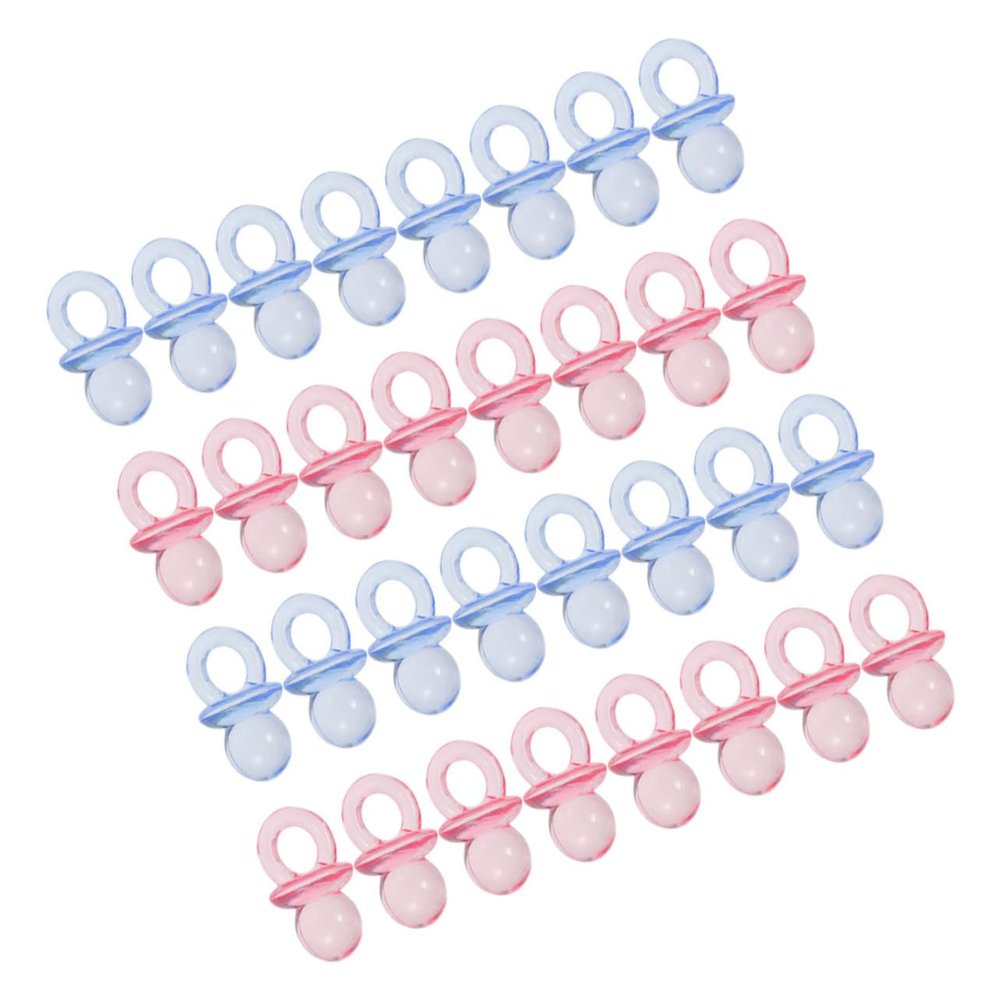200PCS Mini Acrylic Pacifiers Versatile Shower Decorations Gender Reveal Table Scatter Ornaments for Boys Birthday Celebrations Fun Party Favors