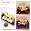 1Set Sofa and Stool Adorable Dollhouse Furniture Model for Creative Decoration for Miniature Life Scenes and DIY Projects Decorative Furniture view 3