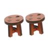 Abaodam 2pcs Round Miniature Chairs for Home Decor Miniature Photo Props Mini Landscape Decoration view 1