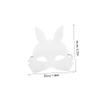 Abaodam 2Pcs White Rabbit Mask for DIY Painting Unfinished Half Face Bunny Masquerade Accessory Versatile Use for Halloween Parties and Creative Projects view 2