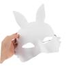 Abaodam 2Pcs White Rabbit Mask for DIY Painting Unfinished Half Face Bunny Masquerade Accessory Versatile Use for Halloween Parties and Creative Projects view 3
