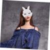 Abaodam 2Pcs White Rabbit Mask for DIY Painting Unfinished Half Face Bunny Masquerade Accessory Versatile Use for Halloween Parties and Creative Projects view 4
