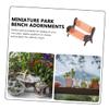 6Pcs Miniature Park Bench Models Dollhouse Bench Adornments Realistic Design for DIY Projects and Mini Parks Dollhouse Accessories view 2