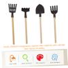 4pcs Mini Gardening Tools for Rake Shovel and Pitch Fork Dollhouse Accessories for and DIY Projects Enhance Creativity and Imagination Miniature Gardens view 4