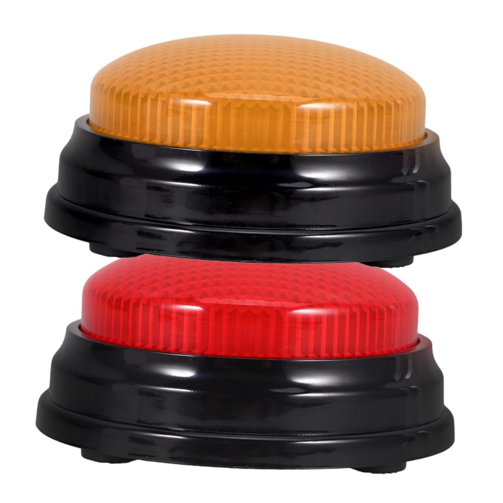 Abaodam 2Pcs Light and Sound Game Answer Buzzers Fun Party Props for Trivia Games Easy to Use Alarm Buttons for Reliable Material with Creative Effects
