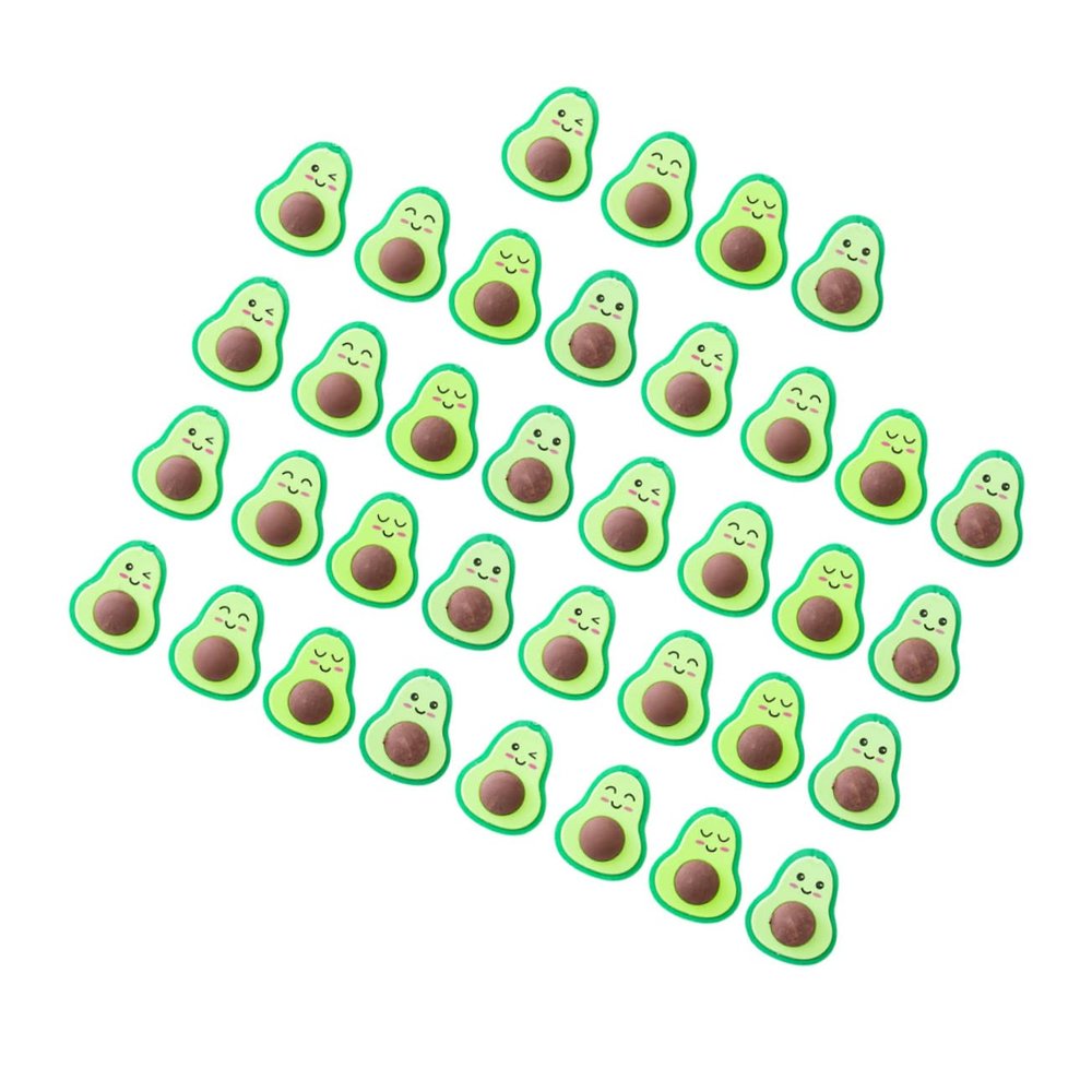36Pcs Adorable Cartoon Avocados Erasers for Kawaii School Supplies for Students Creative and Safe Pencil Erasers for Classroom Rewards and Prizes