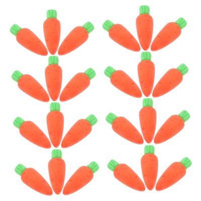 100Pcs Cute Carrot Erasers for Mini Household Erasers Bulk Safe TPR Material Fun Classroom Supplies for Students and Office Use