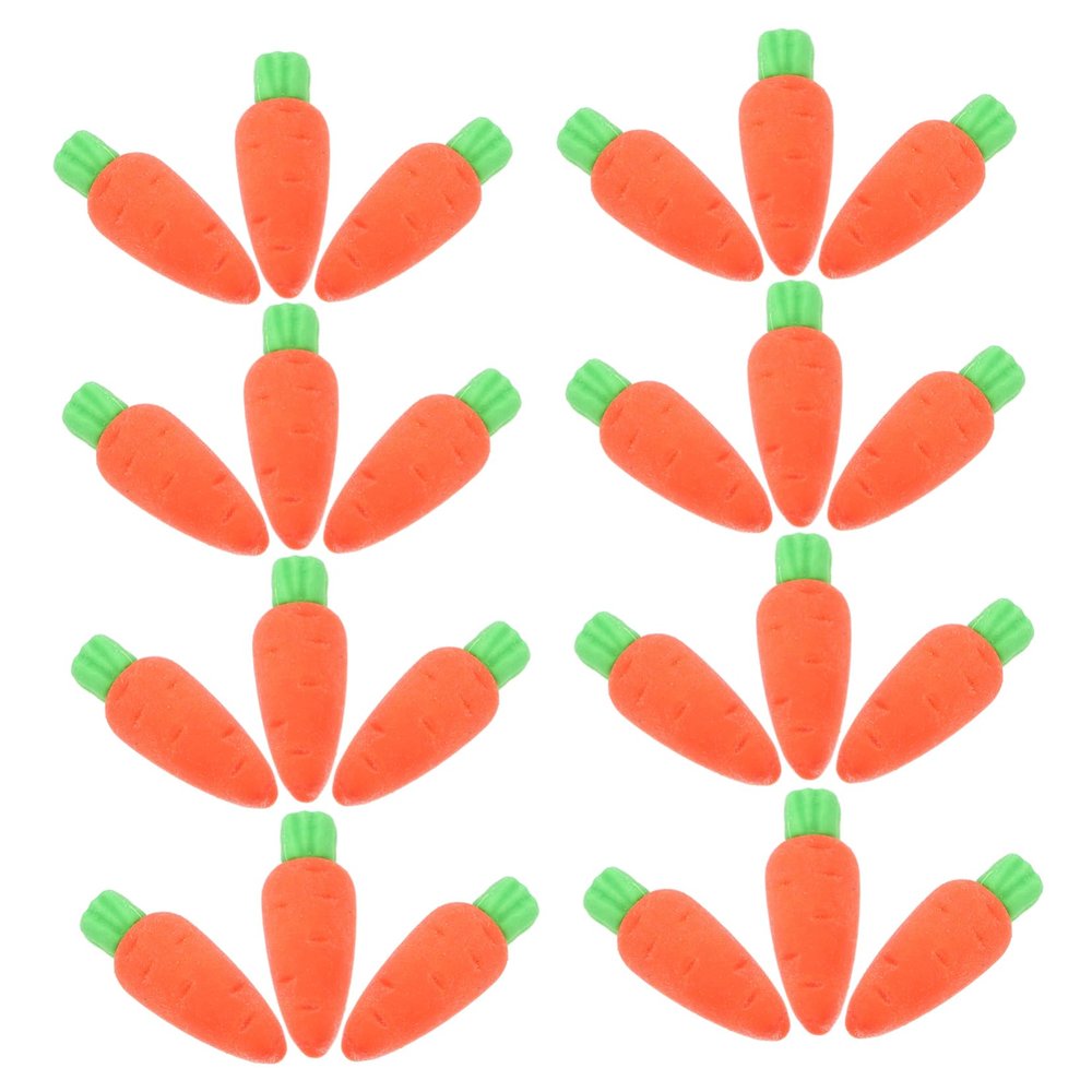 100Pcs Cute Carrot Erasers for Mini Household Erasers Bulk Safe TPR Material Fun Classroom Supplies for Students and Office Use