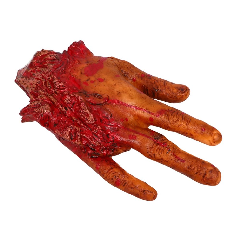 1Pc Halloween Fake Severed Hand Prop Realistic Broken Body Parts Decoration for Scary Parties Haunted Houses and Costume Events Organ Lunch Box Theme