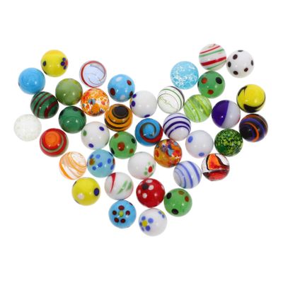 Abaodam 38Pcs Colored Glass Marbles Marbles for Games Vase Decor and Aquarium Filler Smooth Glass Beads for Adults Fun Playthings and