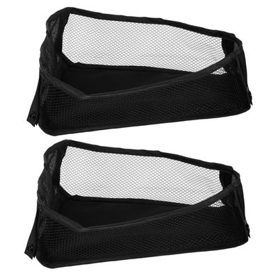 Abaodam 2pcs Stroller Storage Mesh Pocket Easy Access Versatile Organizer for Diapers Snacks