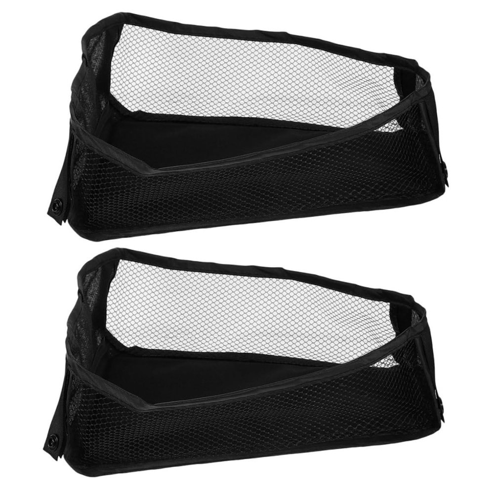 Abaodam 2pcs Stroller Storage Mesh Pocket Easy Access Versatile Organizer for Diapers Snacks