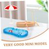 1 Set Miniature Swimming Pool with Beach Chair Boat Dollhouse Accessory for Micro Landscape Layout Photography Decoration and DIY Miniature Garden Decor view 4