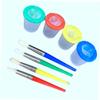4Pcs Paint Brush Set with Spill Cups Handles for Beginners and Young Artists for Watercolors and Creative Play view 2