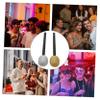 2Pcs Glittered Fake Microphone Props for Sparkly Bling Plastic Microphones for Dance Parties Halloween Decorations and Disco Events Eye Catching Party Accessories view 3