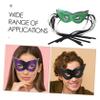 Abaodam 6Pcs Gras Masks with Headband Festive Rhinestone Sequin Half Face Cover for Celebrations Metallic Eye Masks for Parties and Gatherings view 3
