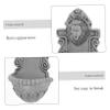 KESYOO Realistic Miniature Lion Head Animal Wall Mount Unique Decor for Fairy Tale Garden view 3