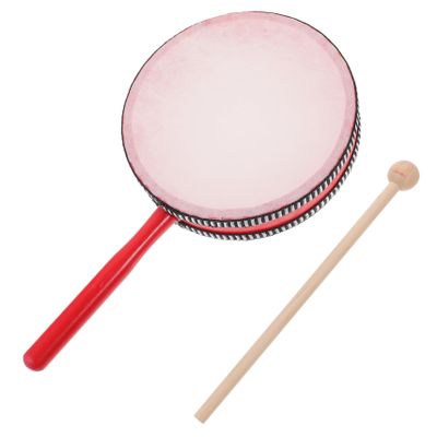 1Set Hand Drum Percussion Instrument for Wooden Hand Drum with Drumstick and Wear Resistant for School Family Gatherings and Church Events