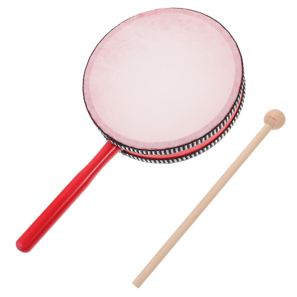 1Set Hand Drum Percussion Instrument for Wooden Hand Drum with Drumstick and Wear Resistant for School Family Gatherings and Church Events
