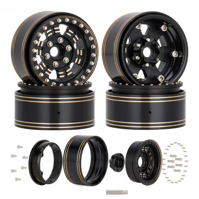 1.9" Beadlock Wheels Rim -3mm Negative Offset 959g Super Heavy Brass Wheel for 1/10 RC Crawler SCX10 Capra TRX4 VS4-10 Gen8 CC01 Upgrades