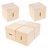 Abaodam 6pcs DIY Unfinished Wooden Coin Bank Set for Kids Paintable Money Box for Boys and Girls Fun Craft Project for Saving Money for Children view 1