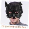 Abaodam Halloween Owl Mask Cute Mysterious Design Elastic Band Breathable PU Material for Masquerade Parties Carnival Fits view 3