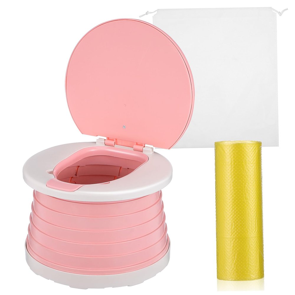1 Set Portable Potty Training Seat Collapsible Travel Toilet for Lightweight and Sturdy for Indoor Outdoor Use Supports Independence with Versatile Functionality