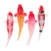 Abaodam 4pcs Tiny Koi Fish Figurines Statues Lifelike Artificial Fish Model Small Goldfish Miniature Carp Ornament Micro Landscape Fairy Garden Accessories view 1