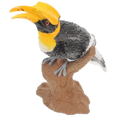 Abaodam Lifelike Hornbill Bird Model Figurine for Boys and Girls Plastic Outdoor Garden Decoration Realistic Simulation Bird Ornament for Home Decor and Educational Toys