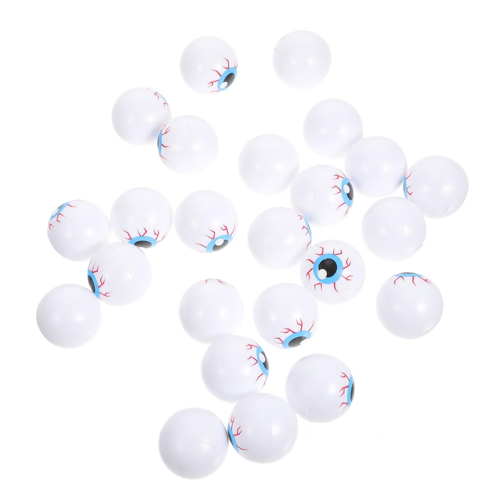 24Pcs Bouncy Eyeballs for Halloween Party Realistic Fake Eyeballs Spooky Decorations Photo Props Hollow Jumping Eyeballs for Trick Treat and Party